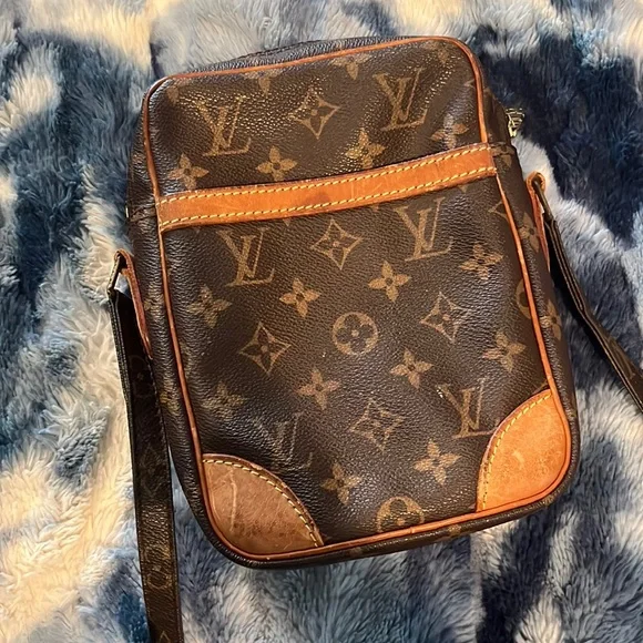 Louis Vuitton Monogram Crossbody Bag in Brown and Tan - Picture 1 of 8